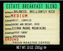 Estate Breakfast Blend 10oz Ground Coffee